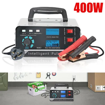 

400W Car Battery Charger Charging Power Five-Stage Repair 130V-250V Fast Charging Winter Automatic Adjustment Car Accessories