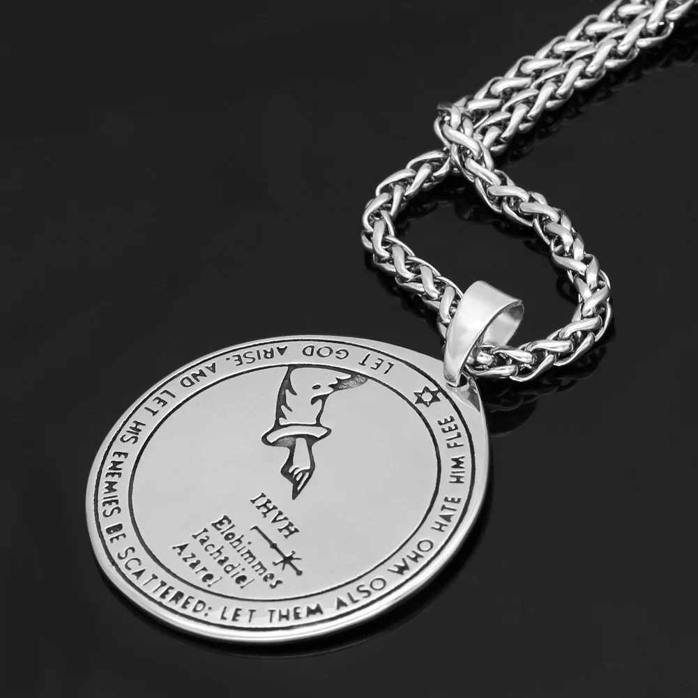 Талисман Пентакль Соломона Wiccan языческая герметичная ожерелье с подвеской
