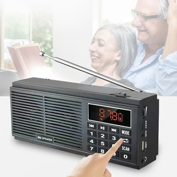 

A+AM FM Radio Stereo Dual Speaker Mp3 Music Player Support Connect Computer with 3.5mm Audio Jack and Led Screen Display