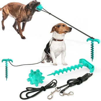 

Outdoor New Pet Grazing Leash Dogs Leash Walking Training Lead Chewing Toy Interactive Cleaning Teeth Chewing IQ Toys