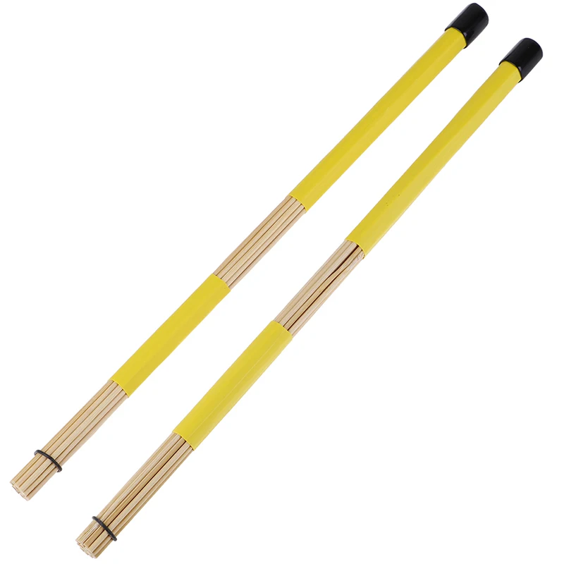 Цвет: желтый 2 шт. 40 см кленовый, деревянный стержень Rute Jazz Drum Sticks Ударные Палочки ударные инструменты аксессуары для барабанного набора - Цвет: Цвет: желтый