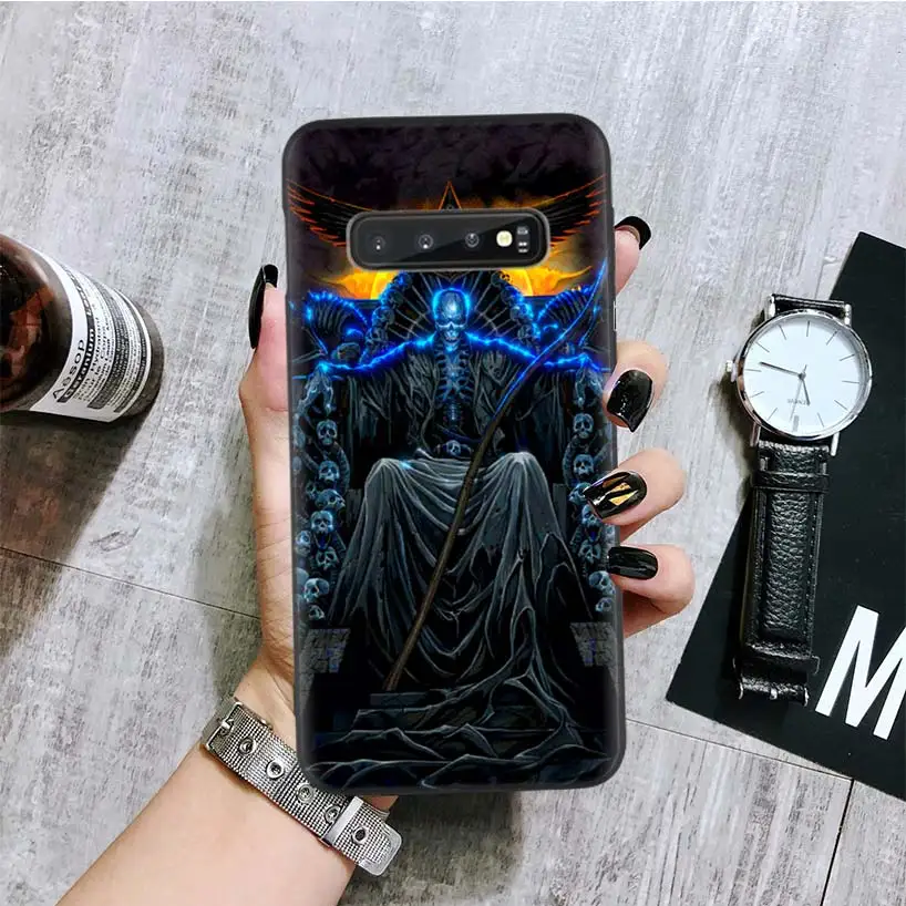 Мрачный смерть с косой Скелет Черная крышка чехол для телефона для samsung Galaxy A50S A10S A20S A10 A20E A30 A40 A50 A70 M40 M30S A80 Coque - Цвет: BA053-6