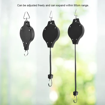 

Telescopic Pulley Retractable Basket Chain Plastic Flowerpot Plant Pot Hooks Holder Household Hanger Pull Down Flower Planter