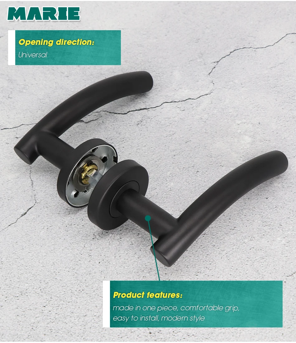 LH1006-Modern-black-color-stainless-steel-tube-lever-door-handle-bedroom-washroom_04