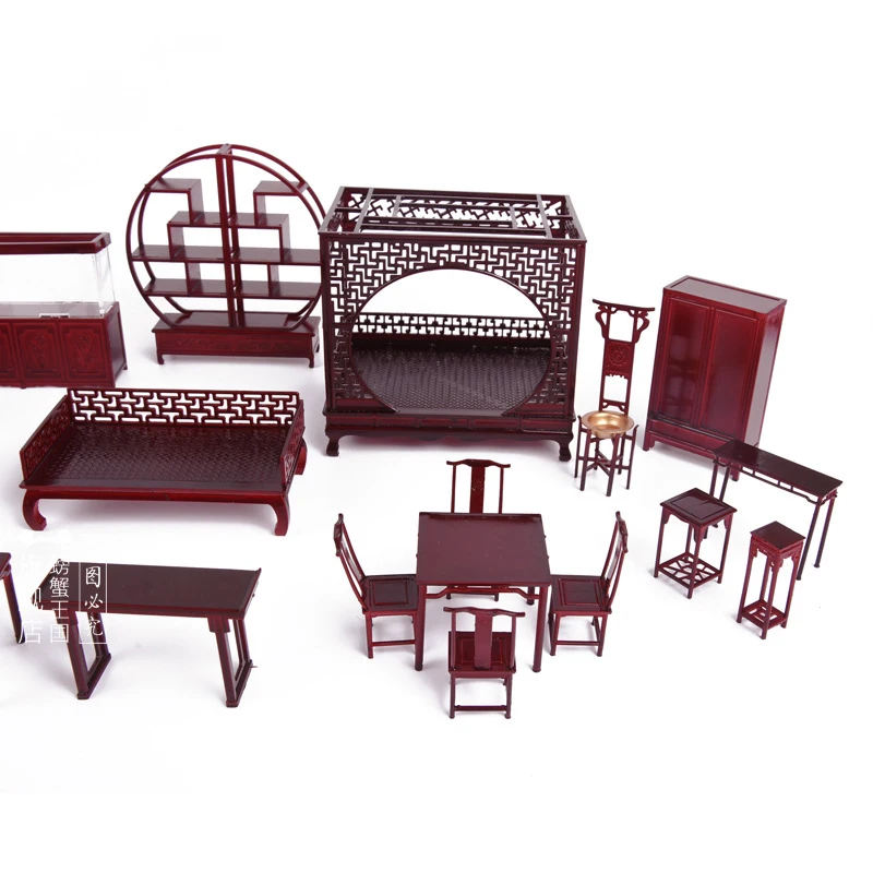 ミニチュア アンティークキャビネット【ドールハウス】 Amazon | PUUCKA(よし) ドールハウス 中国 スタイル 棚 1:25
