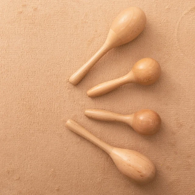 1Pcs Wooden Sand Hammer Toy Maraca Rattles Sand Hammer Kids Educational Toy Musical Party Favor Child Baby Shaker Toys 6