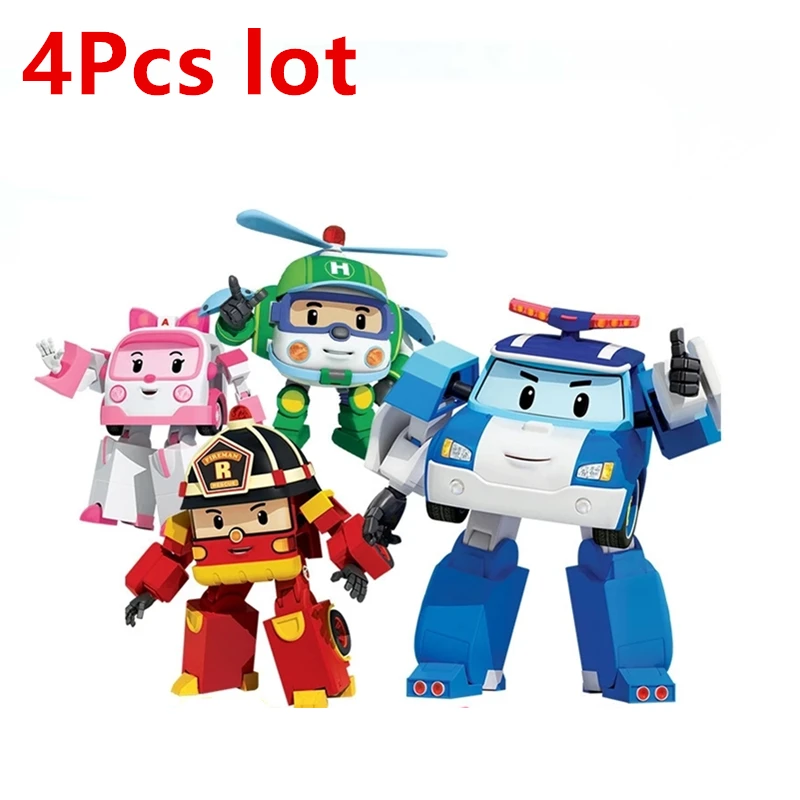 Robocar Anime Figure Model Robot Poli Cartoon Transformation Cars One Piece Action Deformation Super Wing Haley Kid Toy Gifts carnage toys Action & Toy Figures