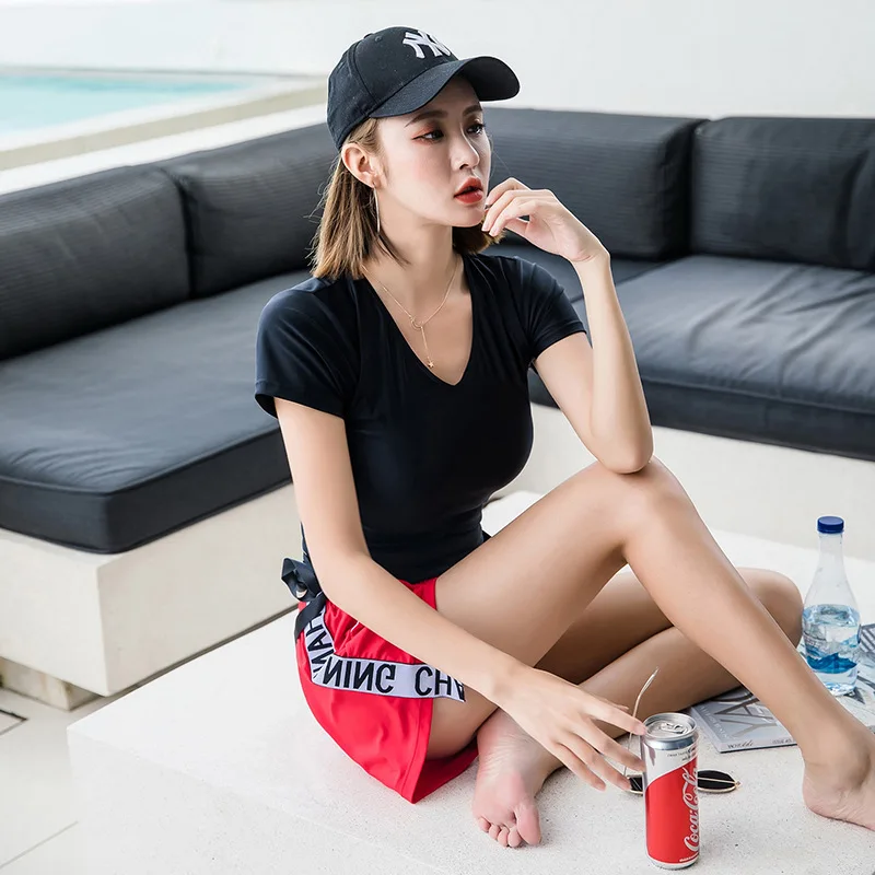 

New Style Japanese-style Bathing Suit Two-Piece Set Cute Printed Size Chest Push up Slimming Bikini Set Swimwear