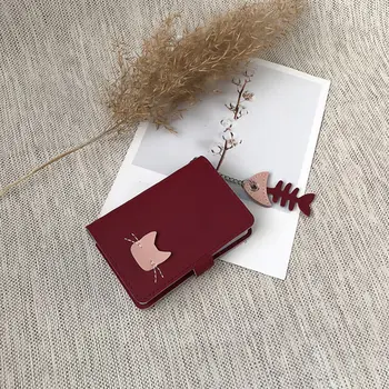 

Women Cats Pattern Zipper Wallet PU Leather Multi-card Hand Holding Purse B88