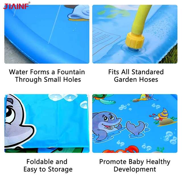 Inflatable Sprinkler Cushion Outdoor Splash Pad Toys For Baby Children Summer Garden Party Play Mat Water Recreation Plaything 2