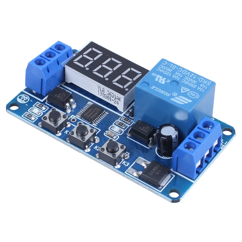 

Automation DC 12V LED Display Digital Delay Timer Control Switch Relay Module