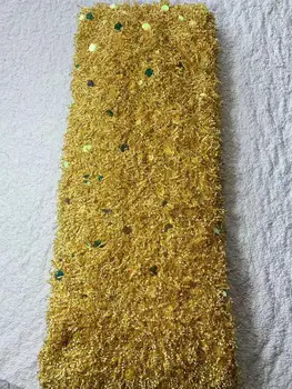 

2020 Beautiful African lace fabric hot sale lace fabric French lace cheap price 3D sequined snow fabric for wedding 5 yards/lot