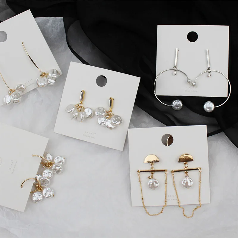 

SOHOT Vintage Imitation Tassel Baroque Pearl Women Drop Earrings Korean Design New Tide Wholesale Jewelry Brincos