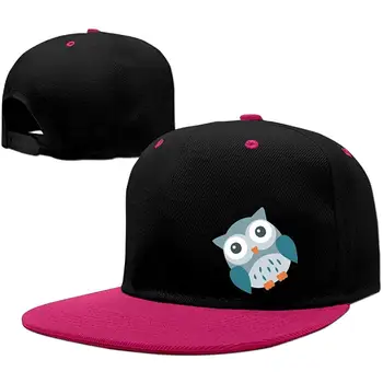 

TSDFCOwl Flat Visor Baseball Cap, Cool Snapback Hat White