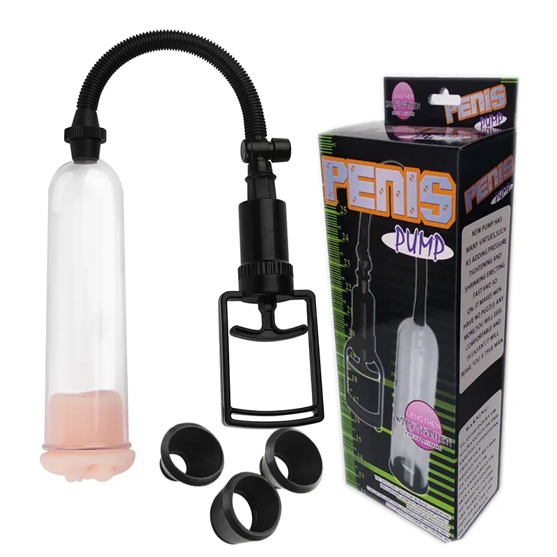 Взрослый вакуумный насос для пениса, вибратор, увеличитель пениса, растягиватель, увеличение пениса, мужская сила, для начинающих мужчин, секс-игрушки для мужчин - Цвет: Pump with vagina