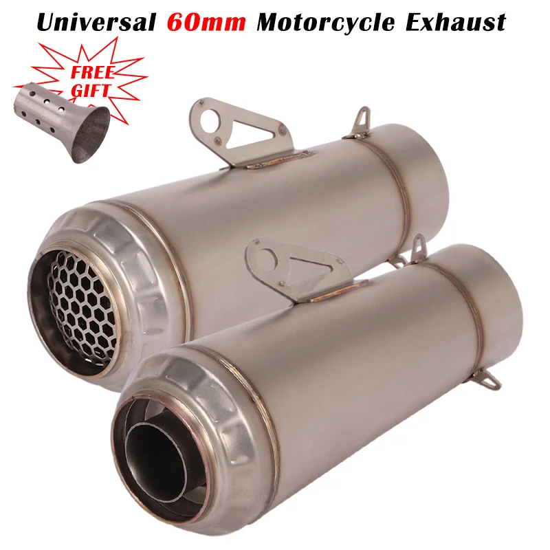 

Universal 51mm 60mm Motorcycle Exhaust Left Right Muffler DB Killer GP Motocross Escape Silencer For S1000RR MT-09 Z1000 DL250