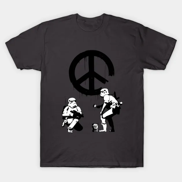 Printed Men T Shirt Banksy Troopers (PEACE) Movies Women T-Shirt |