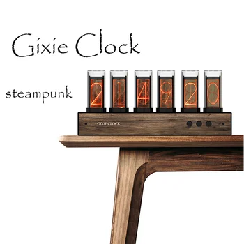 

High quality Gixie Glow light analog Tube Clock Retro LED Color Discoloration Clock super bright glow tube digital clock
