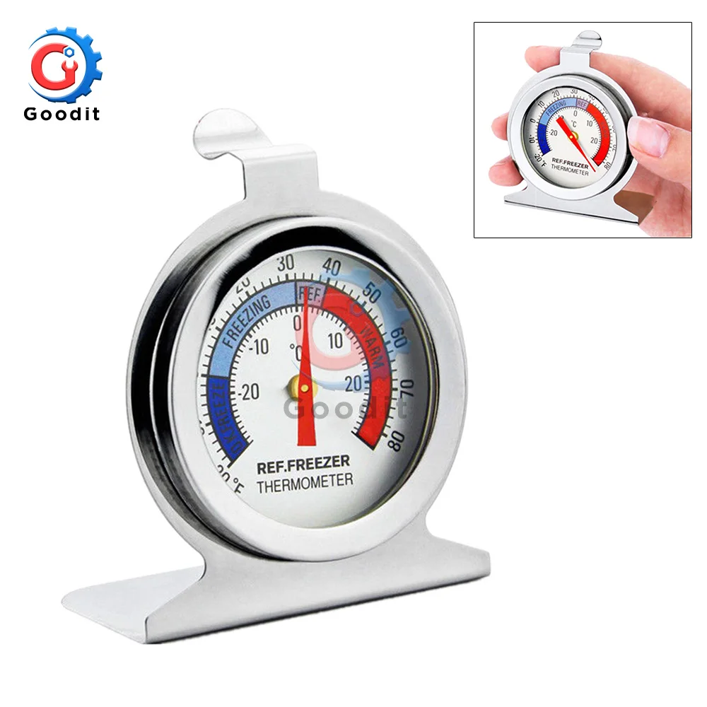 FRIDGE//FREEZER THERMOMETER STAINLESS STEEL