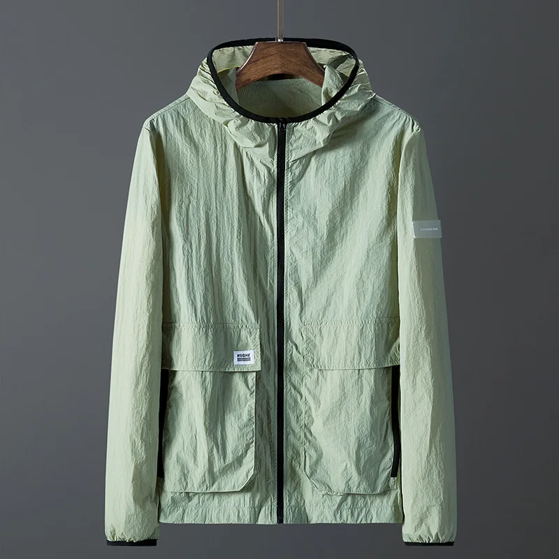 Одежда для защиты от солнца, тонкая новинка, стильная весенне-летняя куртка в Корейском стиле, модная одежда, мужская одежда больших размеров, пальто