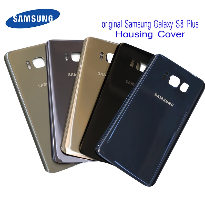 

100% Original Samsung Galaxy S8 Plus Glass Backshell Battery Cover Rear Door Box for S8 + Replacement Parts with Sticky Sticker
