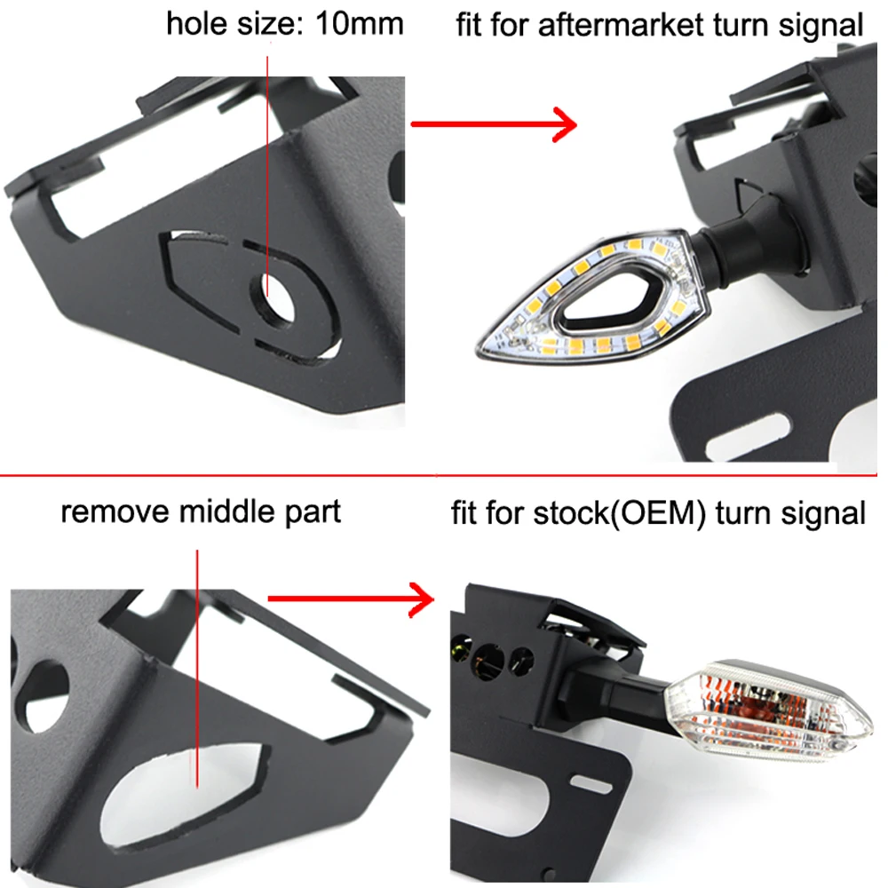 Fender Eliminator License Plate Holder Frame Bracket Rear Tail Tidy For Yamaha TENERE700 XTZ690-Tenere 700 Rally