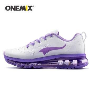 

ONEMIX Women Running Shoes Women Sports Shoes Sneakers Damping Air Cushion Breathable Knit Mesh Vamp For Outdoor Walking Shoes
