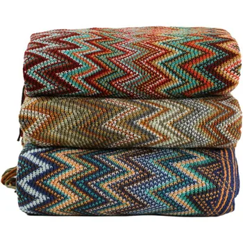 Knitted Plaid Pattern Blankets