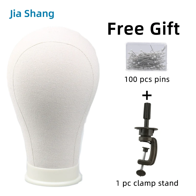 

Training Mannequin Head Canvas Block Head Display Styling Mannequin Manikin Head Wig Stand Free Get 100 pcs pin and 1 pcs Holder