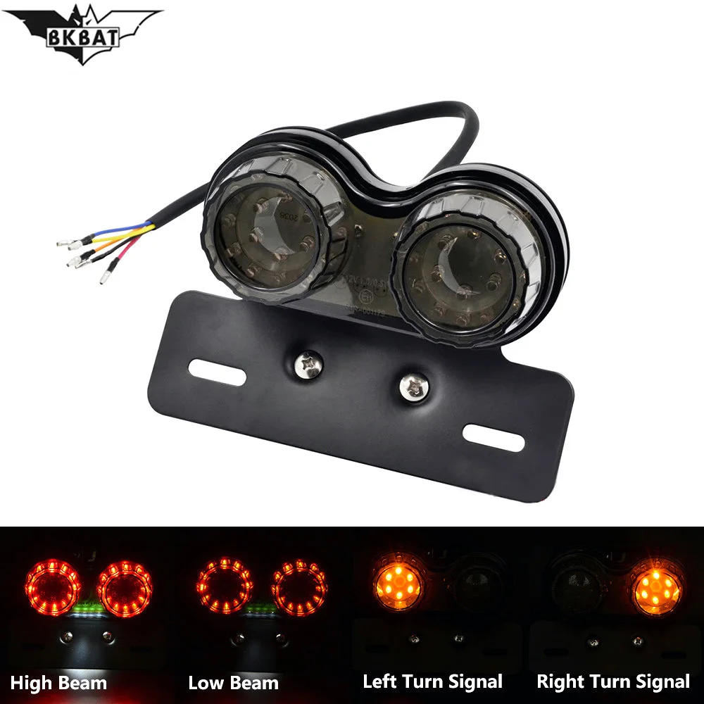 Motorcycle tail light retro round brake turn signal FOR Kawasaki vulcan 800 900 vn 1500 zzr 600 kx250f er6f |