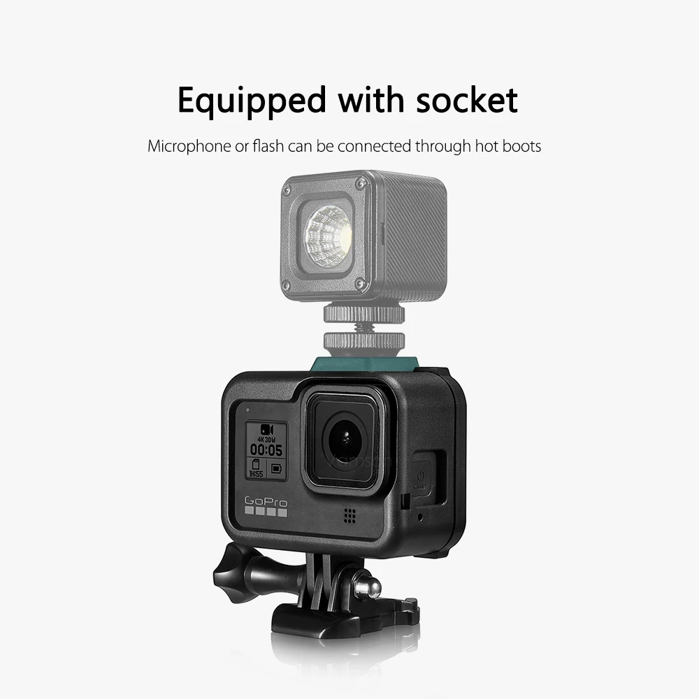 Vamson для Gopro Hero 8, Черная защитная рамка, чехол, крышка, корпус, крепление для Go pro Hero 8, аксессуар VP652