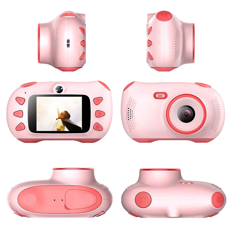 18MP детская мини-камера, детская камера с двойным объективом 1080 P, мультипликационная цифровая камера, видео-камера для детей, подарок на день рождения