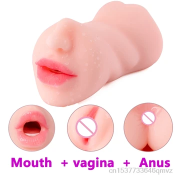 Erotic Products Adult Sex Toys 3D Realistic Vagina Anal Male Masturbator for Man Soft Silicone Pocket Pussy Cat Sucking Cup
