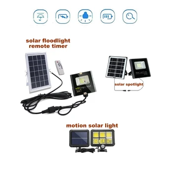 

PIR Motion Sensor 120/100 LED Solar Light Outdoor Solar Powered120/100 LED Garden Light Waterproof Emergency Wall Lamp With Cabl