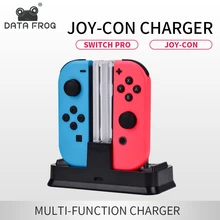 Данные лягушка 4 в 1 зарядная док-станция для nintendo Switch Joy-con геймпад светодиодный контроллер зарядная подставка для kingd Switch NS Pro
