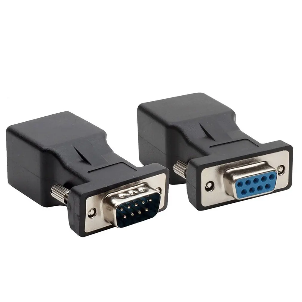 practical rj45 to rs232 db9 9-pin serial port male   female to