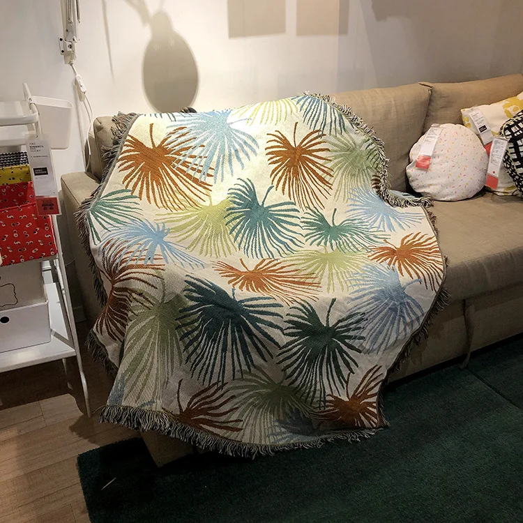 

Customizable Blanket Cross Border Yarn Dyed Geometry Ethnic Tapestry Jacquard Sofa Cover Thread Blanket Picnic Mat Amoy Supply o