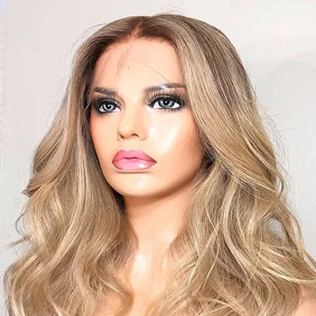

Blonde Brazilian Body Wave Closure Wig 180% Lace Front Human Hair Wig Transparent 13x4 Lace Frontal Natural Soft Human Hair Wig