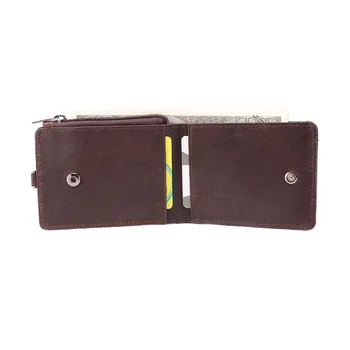 

Crazy horse leather retro card package Multi-function anti-theft brush leather wallet multi-card card holder ID package New