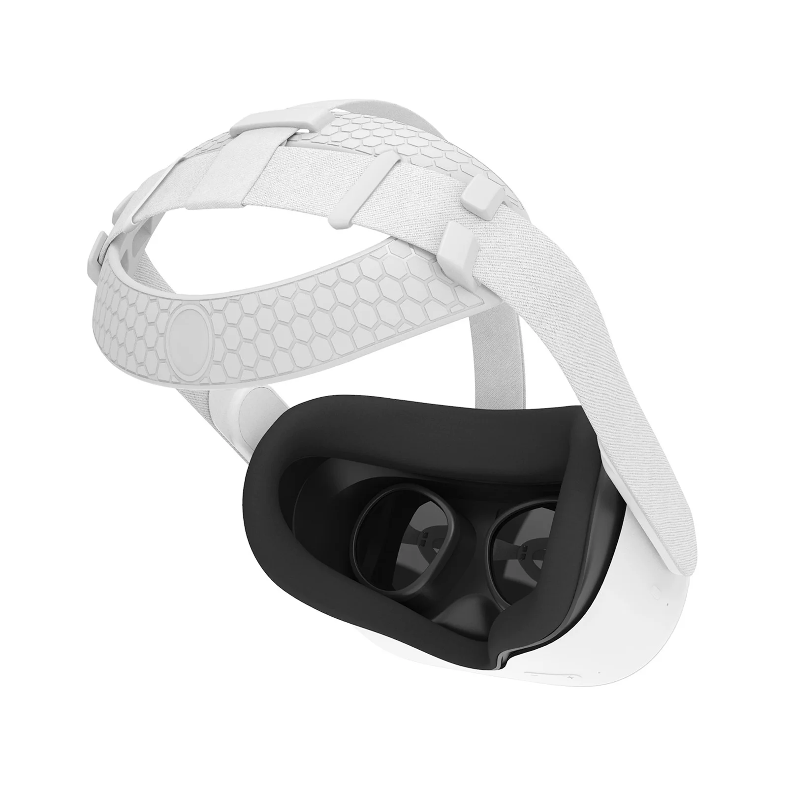 Cojín de goma suave para auriculares, almohadilla para auriculares VR, cinta para la cabeza, reducción de presión, accesorios para Oculus Quest 2 Vr