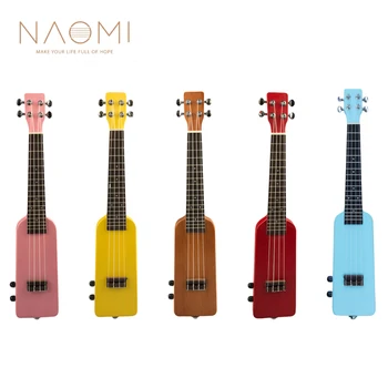 

NAOMI 21 inch Electric Ukulele Kit Mini Guitar with Gig Bag 3.5mm Audio Cable Extra Strings Silent Electric Ukulele Pick up