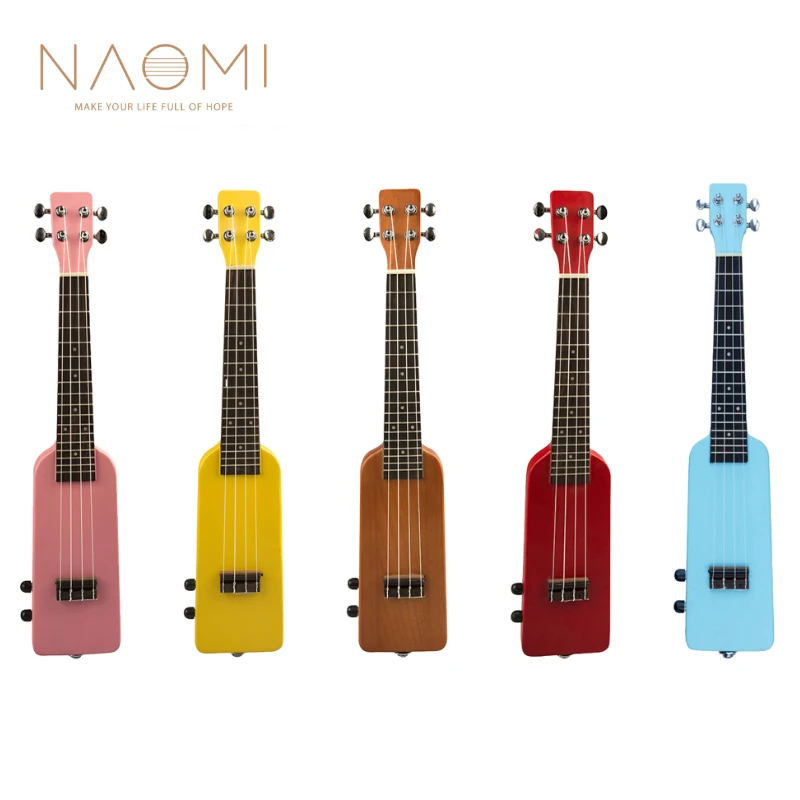 NAOMI 21 inch Elektrische Ukulele Kit Mini Gitaar met Gig Bag 3.5mm Audio Kabel Extra Strings Stille Elektrische Ukulele pick up NAOMI 21 inch Elektrische Ukulele Kit Mini Gitaar met Gig Bag 3.5mm Audio Kabel Extra Strings Stille Elektrische Ukulele pick up