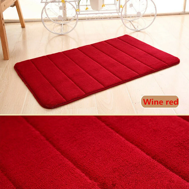 Memory Foam коврик для ванной, коврик для входной двери, противоскользящий, внутренний, открытый, напольный ковер - Цвет: Red