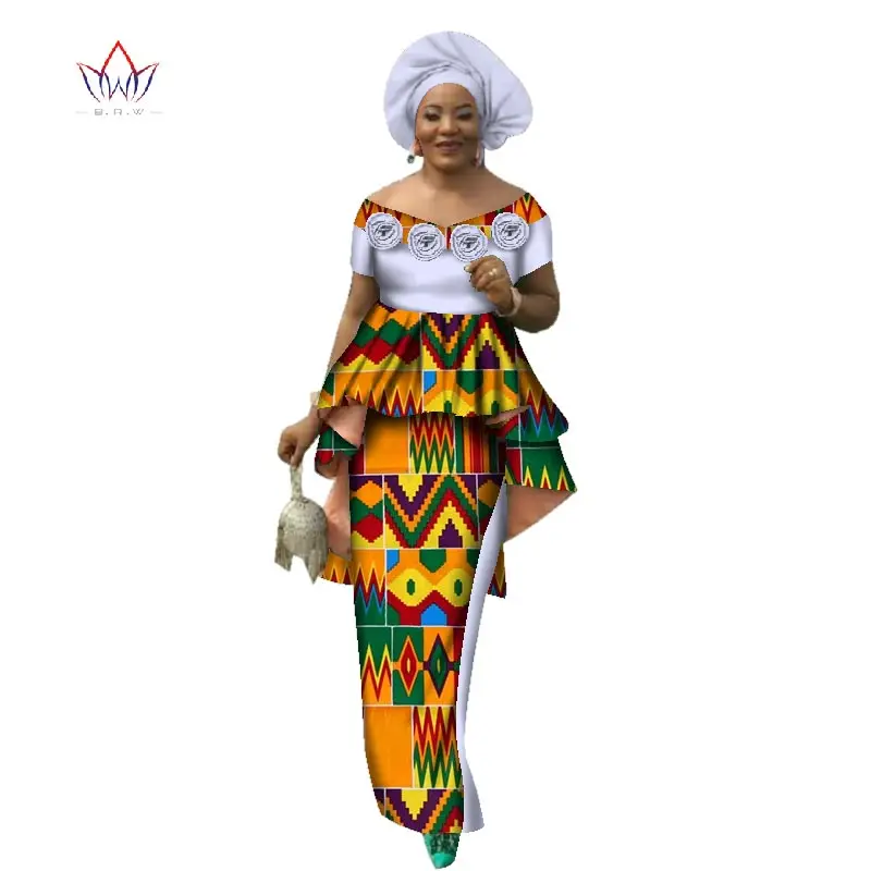 Женский летний костюм с юбкой и топом в африканском стиле|african women tops|african clothing