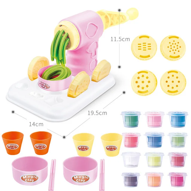 Noodle DIY Piggy лапша машина для приготовления мороженого глина набор инструментов креативный 3D ручной работы глина ролевые игры тесто игрушки Рождественский подарок - Цвет: Noodle