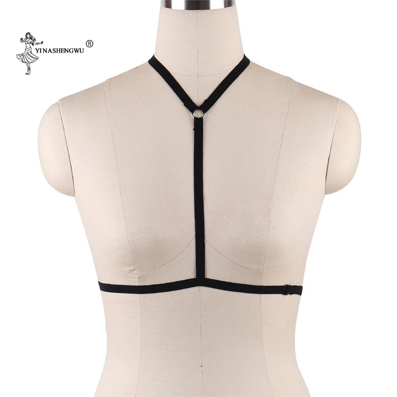 Exotic Accessories Sexy Hang Neck Black Perspective Temptation Model Body Underwear Babydolls For Female Strap Bra