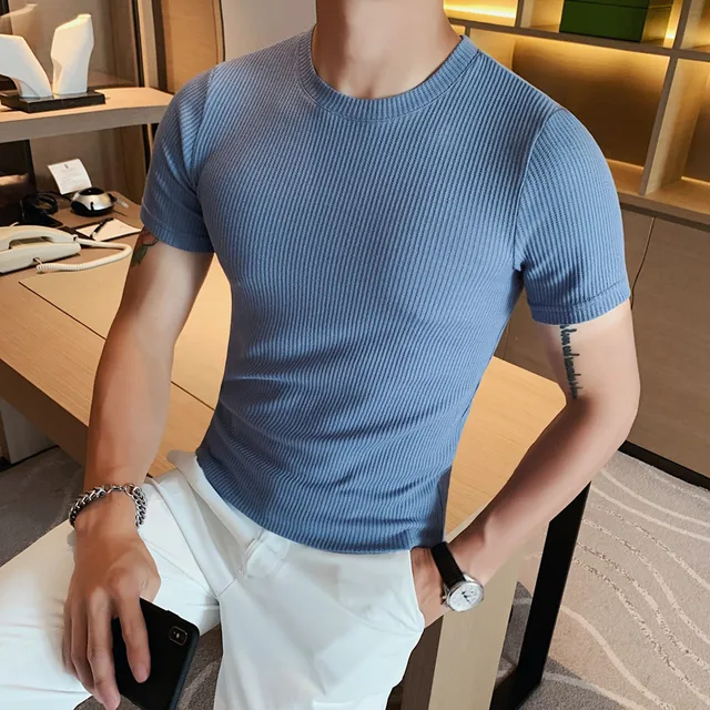 Short Sleeve T-shirts Men Clothing 2022 
