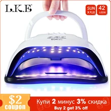 LKE Новая Сушилка для ногтей SUNX plus УФ лампа двойная мощность Сушилка для ногтей Портативный Маникюр 42 шт. светодиоды для всех гель-лаков сушилки для ногтей