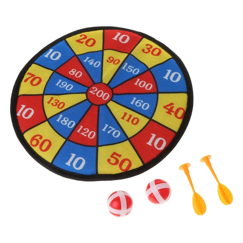 Fabric Toy Dart Board Set Ball Game Target Throwing Sport Child Safety Hobby QK 