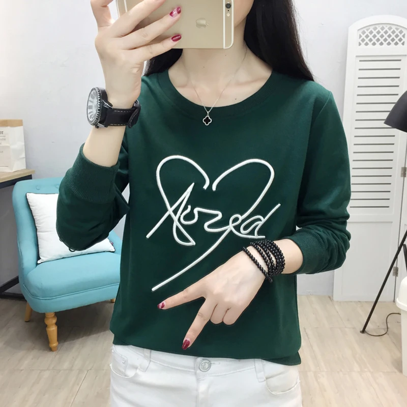 Poleras Mujer De Moda женская футболка с буквенным принтом, розовые женские топы, черная футболка с длинным рукавом и вышивкой, женская одежда размера плюс